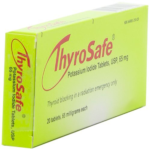 FDA Approved Thyrosafe Potassium Iodide (KI) Tablets - Protects Against Radioactive Iodine