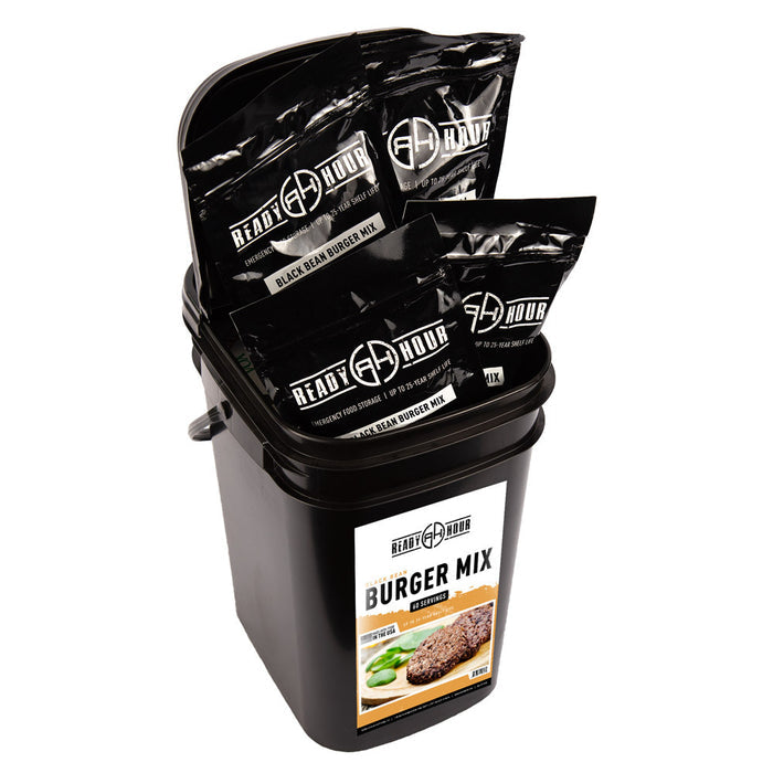 Ready Hour Black Bean Burger Bucket (60 servings, 10 pk.)