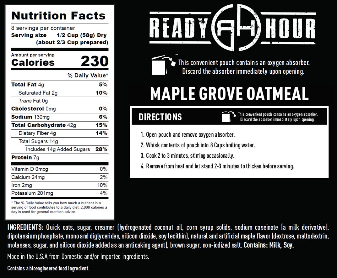 Ready Hour 72-Hour Emergency Food Kit Sample Pack (2,000+ calories/days) Emergency Foo