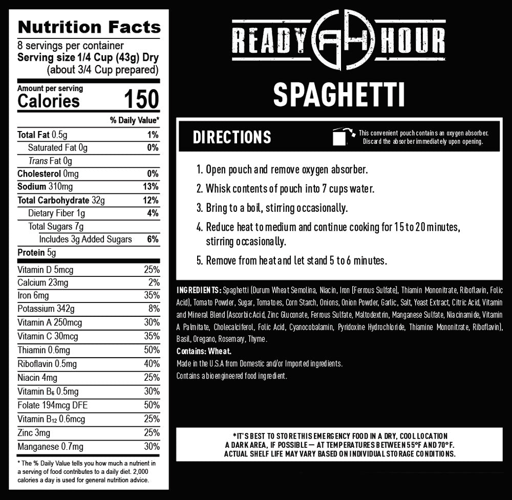 1-Year Emergency Food Supply (2,000+ calories/day)